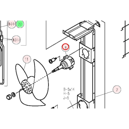 Moteur de ventilation réf: P27043