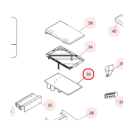 Platine de puissance HITACHI réf: HWRAC25FXBA10