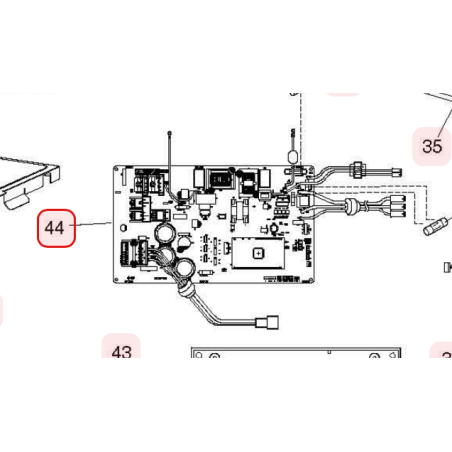 PLATINE MAIN HITACHI RÉF: HWRAC25WXDA10