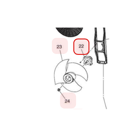 MOTEUR DE VENTILATION HITACHI RÉF: HWRAC42WPDA03