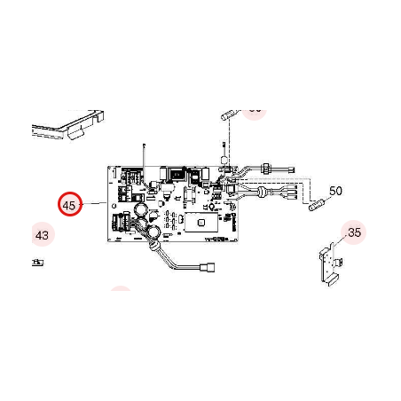 PLATINE MAIN HITACHI RÉF: HWRAC50WXDA18