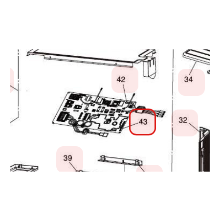 PLATINE DE CONTROLE HITACHI RÉF: HWRAC18WSAA15