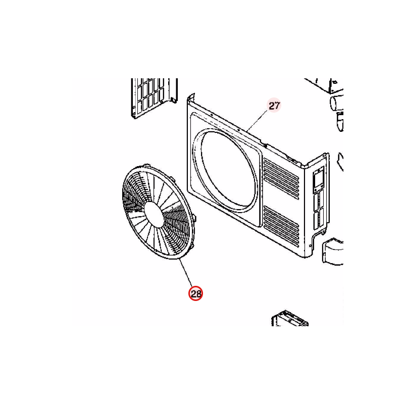 GRILLE DE PROTECTION HITACHI RÉF: HWRACE10H2A18