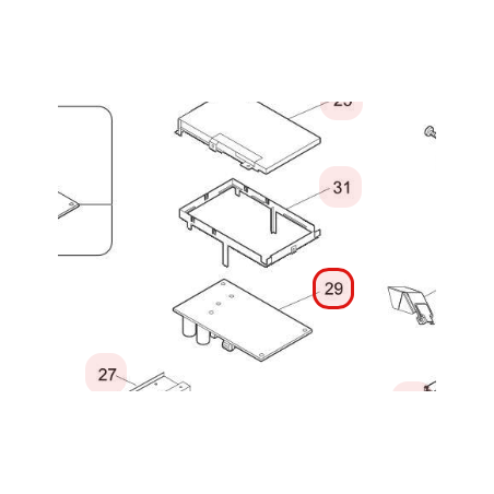 CARTE P.W.B. MAIN HITACHI RÉF: HWRAC25WEDA01