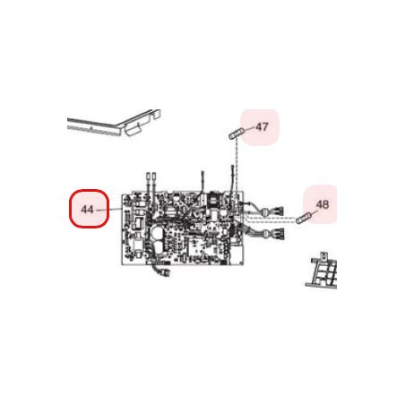 CARTE P.W.B. MAIN HITACHI RÉF: HWRAC25WSEA07