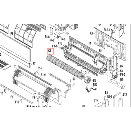 TURBINE DE VENTILATION FTXG25 35E DAIKIN Ref: 150302J