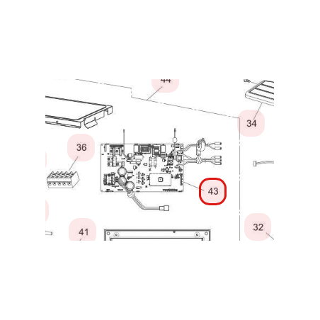 PLATINE DE CONTROLE HITACHI RÉF: HWRAC35WSBA01
