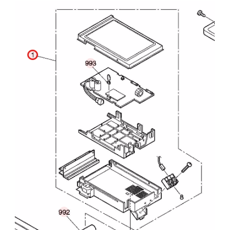 PLATINE P.W.B. CONTROLE HITACHI RÉF: RAC25SX8901