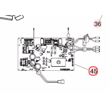 CARTE P.W.B. MAIN HITACHI RÉF: HWRAC50WPBA03
