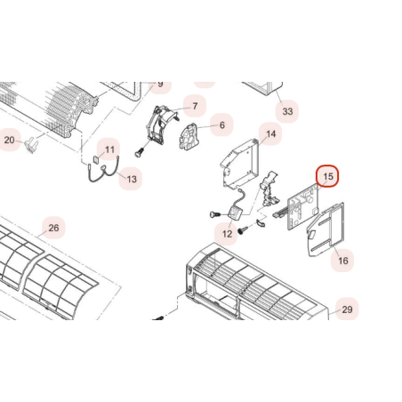 PLATINE DE CONTROLE HITACH Réf:HWRAK18PEDA12