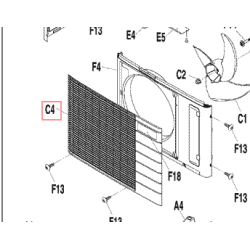ENSEMBLE GRILLE ASPIRATION  DAIKIN Ref: 1749207 2
