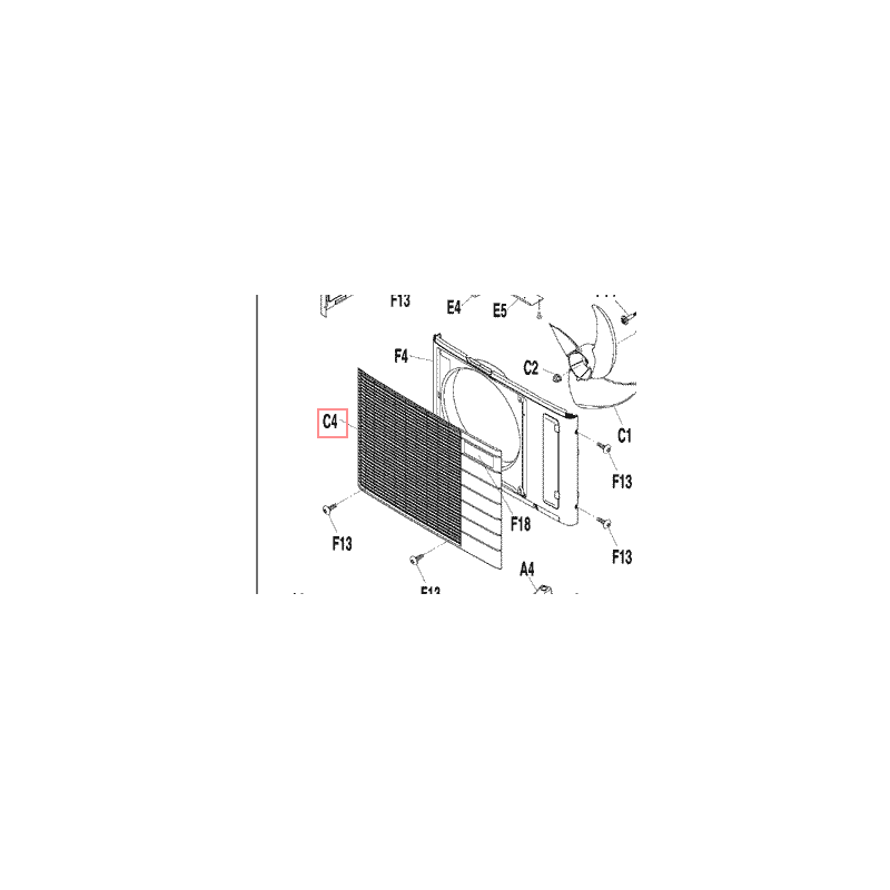 ENSEMBLE GRILLE ASPIRATION  DAIKIN Ref: 1749207