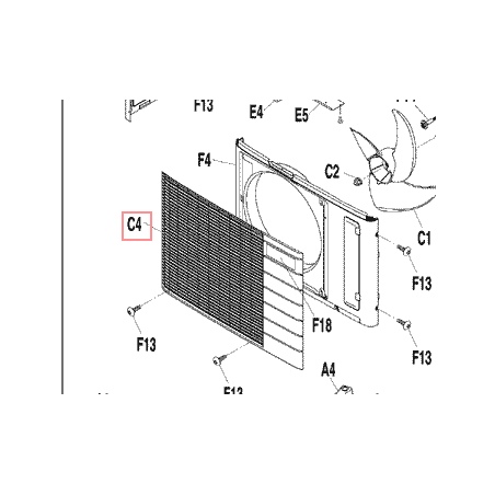 ENSEMBLE GRILLE ASPIRATION  DAIKIN Ref: 1749207