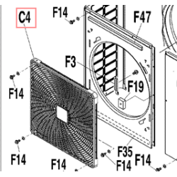 GRILLE DE REFOULEMENT 1PN05309 1 DAIKIN Ref: 151771J