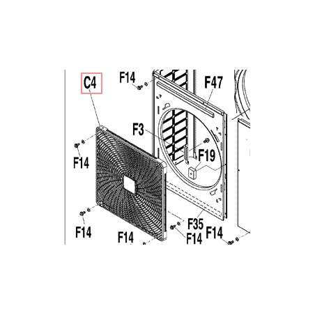 GRILLE DE REFOULEMENT 1PN05309 1 DAIKIN Ref: 151771J