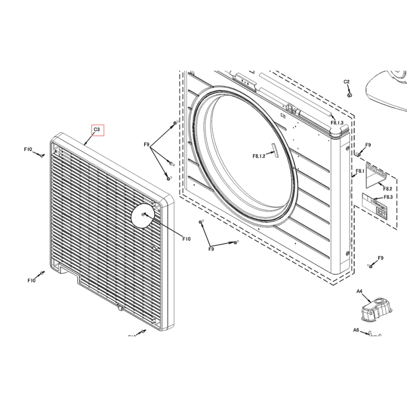 GRILLE REFOULEMENT  2P532383 1 DAIKIN Ref: 5022236