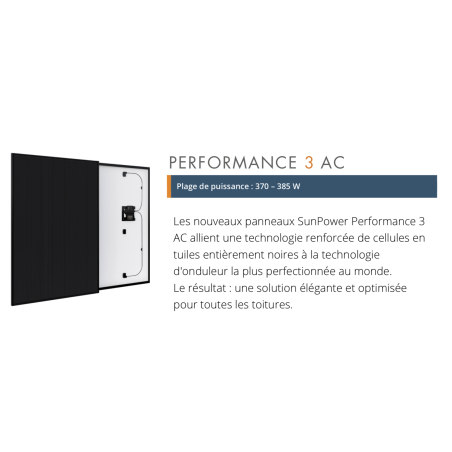 KIT PHOTOVOLTAIQUE TRIPHASE 3KW SUNPOWER Réf:KIT3KWTRI