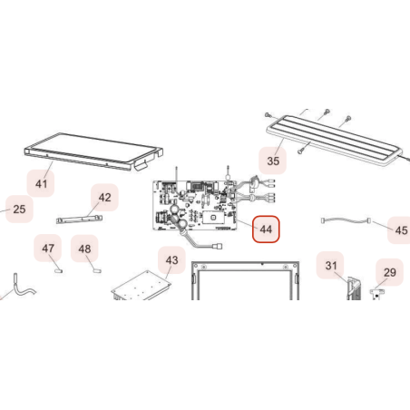 PLATINE DE REGULATION PWB HITACHI Réf:HWRAC50WEDA15