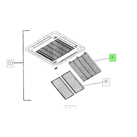 GRILLE SE SOUFFLAGE TRANE Réf:GRL0023E