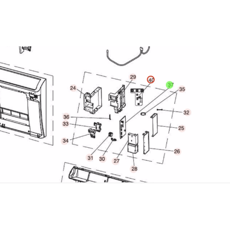 PLATINE RECEPTEUR HITACHI Réf:HWRAF25RPAA07