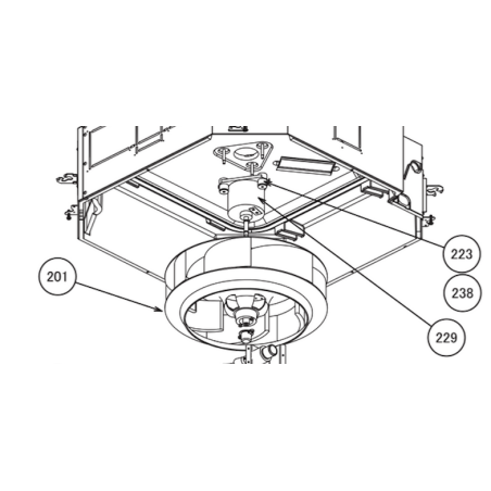 MOTEUR DE VENTILATION TOSHIBA Réf:43T21441