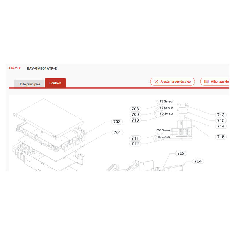 CARTE PRINCIPALE TOSHIBA Réf:43TNV503