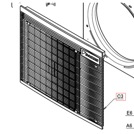 GRILLE EXTERIEURE  DAIKIN Ref: 5041440