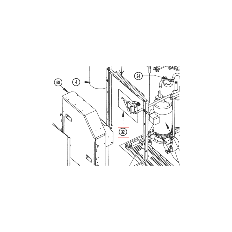 MANOMETRE+FLEXIBLE+SOUPAPE 3PW56081 1 DAIKIN Ref: 5002306