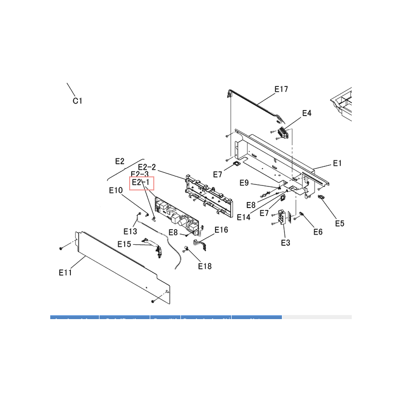PLATINE  EC16021 8 (A  3P476207 1 DAIKIN Ref: 5020030