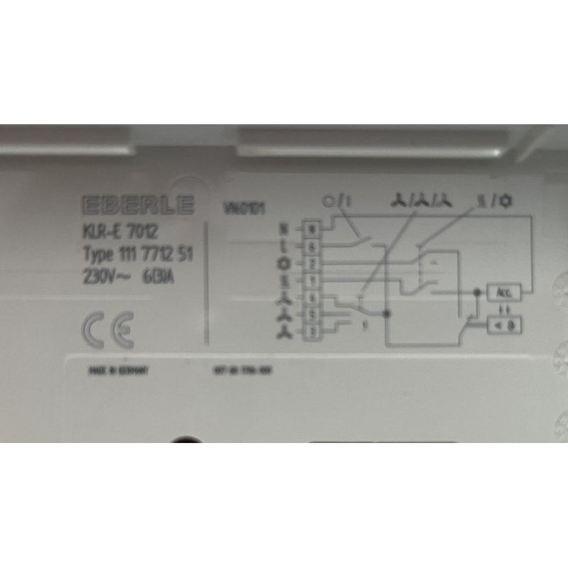 THERMOSTAT EBERLE Réf:KLRE70112