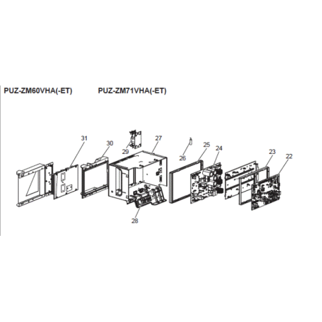 PLATINE DE PUISSANCE MITSUBISHI Réf:T7WB70323