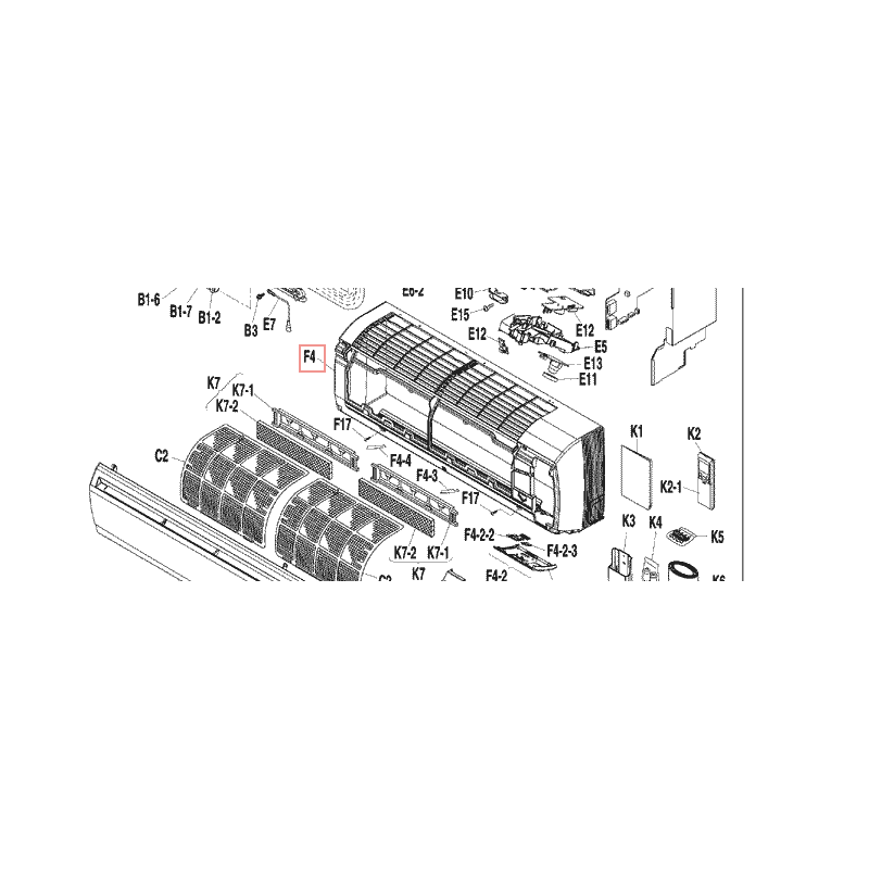 CAPOT COMPLET  1P209819 2 DAIKIN Ref: 1840340