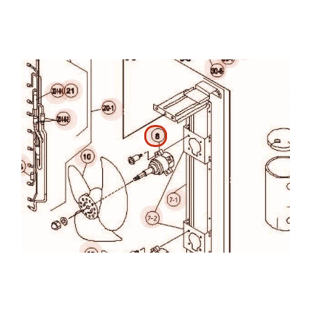 MOTEUR HAUT  DE VENTILATION HITACHI RÉF:E06259