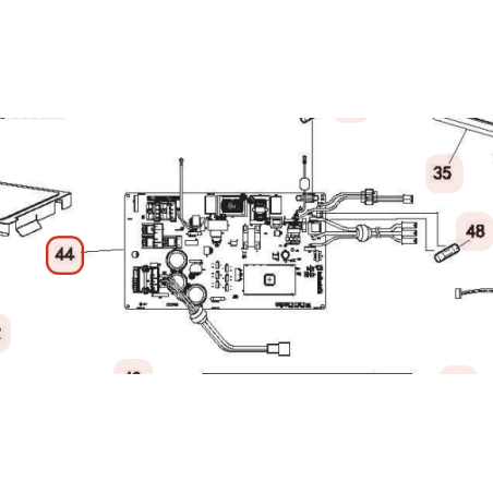 PLATINE PXB MAIN HITACHI Réf: HWRAC25WXEA01