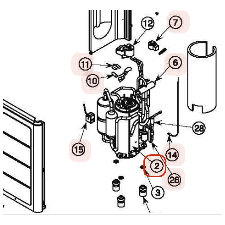 COMPRESSEUR  HITACHI Réf:PMRAW25NH2S02