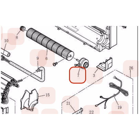 MOTEUR DE VENTILATION HITACHI Réf:HWRASSX10HAKA07