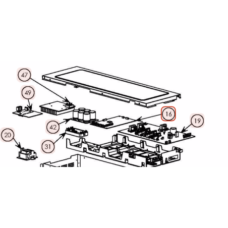 PLATINE PWB MAIN HITACHI Réf :PMRAM90QH5909