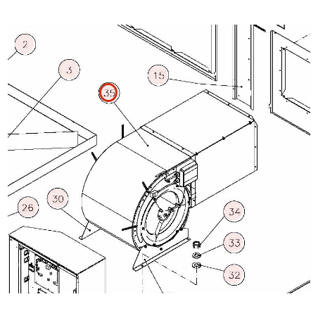 ENSEMBLE DE VENTILATION CENTRIFUGE HITACHI Réf:E03636