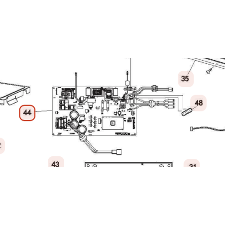 PLATINE PWB HITACHI Réf: HWRAC35WXEA01