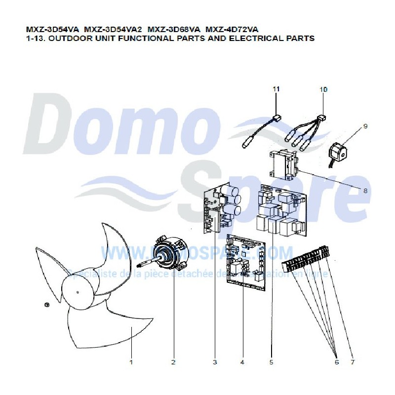 PLATINE DE CONTROLE MITSUBISHI Réf : E22N52450