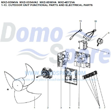 PLATINE DE CONTROLE MITSUBISHI Réf : E22N52450