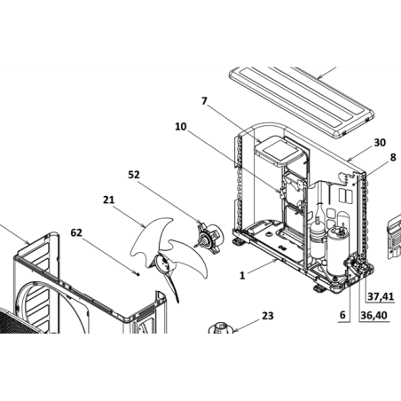 MOTEUR DE VENTILATION TOSHIBA Réf :43T21460