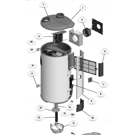 MOTEUR DE VENTILATION  AQUACOSY ATLANTIC Réf:023579
