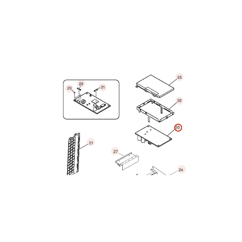 PLATINE MAIN HITACHI Réf : HWRAC18WEBA21