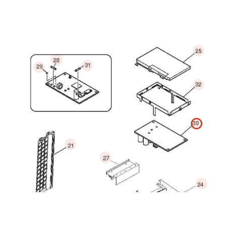 PLATINE MAIN HITACHI Réf : HWRAC18WEBA21