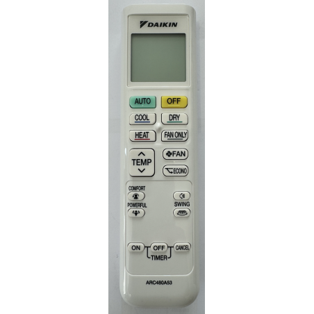 TELECOMMANDE ARC480A53  3P550507 1 DAIKIN Ref: 5022464