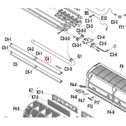 VOLET HAUT DE BALAYAGE FTKS20 35DV DAIKIN Ref: 162648J
