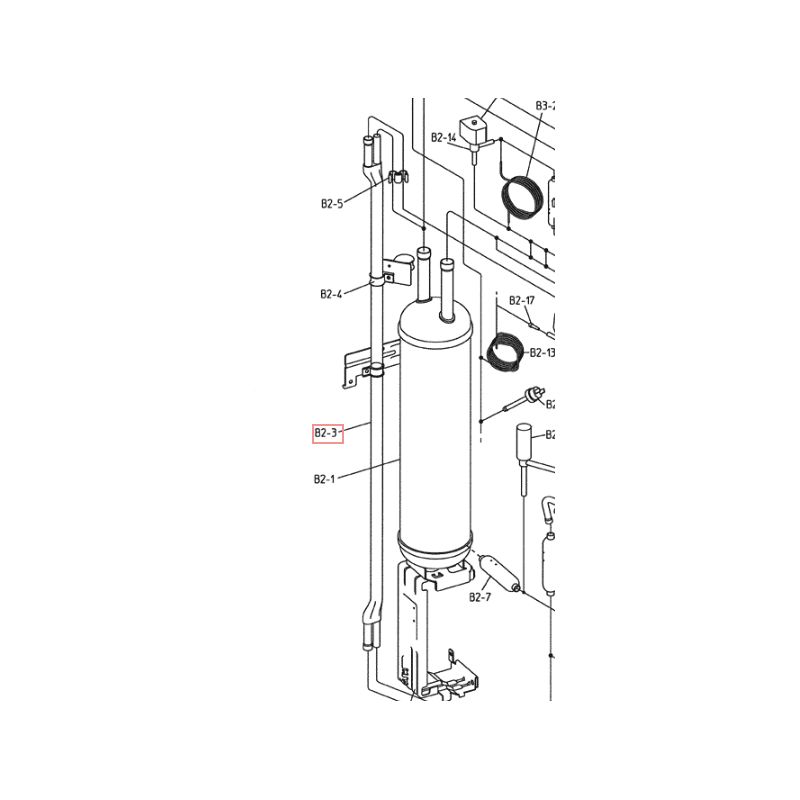 DOUBLE TUBE POUR ECHANGEUR 3P107752 3 DAIKIN Ref: 301211P
