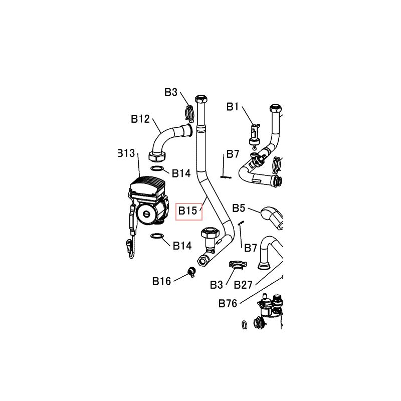 WATER PIPE ASSY PUMP OUT DAIKIN Ref: 5023282