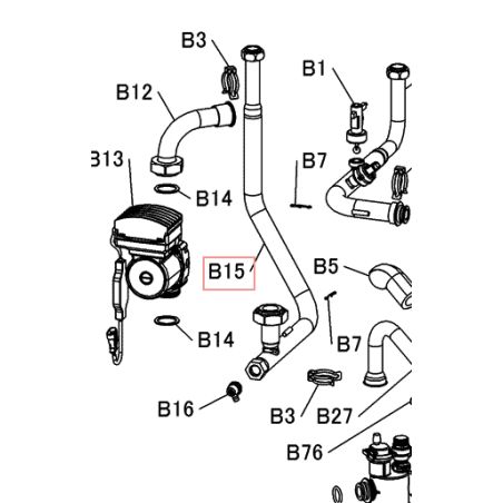WATER PIPE ASSY PUMP OUT DAIKIN Ref: 5023282